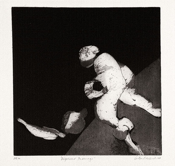 Artist: b'BALDESSIN, George' | Title: b'Displaced personage.' | Date: 1964 | Technique: b'etching, aquatint and engraving tool, printed in black ink, from one plate'