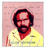 Artist: b'Pickett, Byron.' | Title: b'Fellow Australian' | Date: 1985 | Technique: b'screenprint, printed in colour, from multiple stencils'