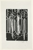 Artist: Grey-Smith, Guy | Title: (Karri Forest II) | Date: 1975 | Technique: woodcut