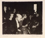 Artist: Scharf, Theo. | Title: Theatre | Date: c.1922 | Technique: etching, printed in black ink, from one plate | Copyright: © The Estate of Theo Scharf.