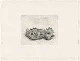 Artist: COOPER, Simon | Title: not titled (paper stack and block) | Date: 1994 | Technique: etching, printed in black ink, from one plate