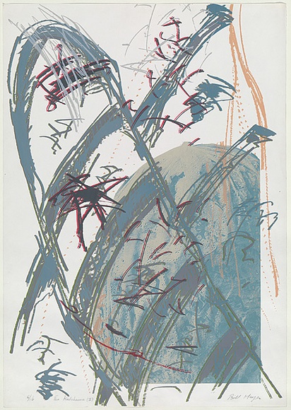 Artist: b'MEYER, Bill' | Title: b'Ein Keiloheinu, II.' | Date: 1986 | Technique: b'photo-screenprint, printed in colour, from multiple stencils' | Copyright: b'\xc2\xa9 Bill Meyer'