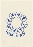 Artist: Lane, Leonie. | Title: Forro to win | Date: 1978 | Technique: screenprint, printed in blue ink, from one stencil | Copyright: © Leonie Lane