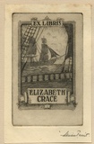 Artist: FEINT, Adrian | Title: Bookplate: Elizabeth Crace. | Date: (1922) | Technique: etching, printed in black ink with plate-tone, from one plate | Copyright: Courtesy the Estate of Adrian Feint