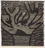 Artist: Schlitz, Michael. | Title: Precipitation tree | Date: 2005 | Technique: woodcut, printed in black ink, from one block