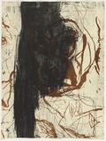 Artist: PARR, Mike | Title: not titled. | Date: 1995 | Technique: etching, printed in black ink, from one plate; lithograph, printed in colour, from two stones