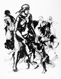 Artist: bO'Connor, Ailsa. | Title: b'not titled' | Date: c.1975 | Technique: b'lithograph, printed in black ink, from one stone'