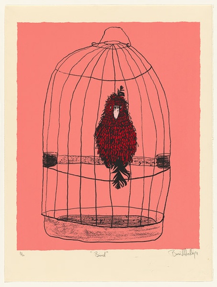 Artist: b'Hadley, Basil.' | Title: b'Bird [2].' | Date: 1991 | Technique: b'screenprint, printed in colour, from three stencils'