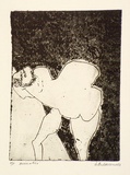 Artist: b'BALDESSIN, George' | Title: b'Minotaur.' | Date: 1963 | Technique: b'etching, printed in black ink, from one plate'