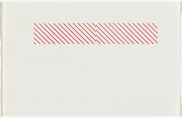 Artist: b'JACKS, Robert' | Title: b'Red diagonals.' | Date: 1976 | Technique: b'offset printed booklet, printed in red ink'