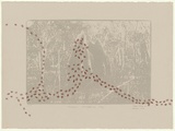 Artist: Namok, Rosella. | Title: Wiimumu paampaanya mayi | Date: 1997, August | Technique: screenprint, printed in grey and red ochre ink, from two stencils