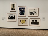 Title: Prints by Eva Kubbos and Udo Sellbach. Insallation view 'Migration and modernism: Émigré artists in post-war Australia', National Gallery of Australia, 2026.