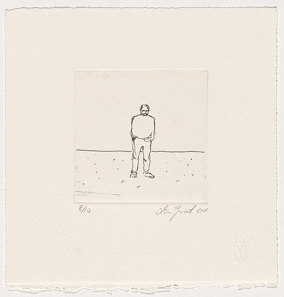 Artist: b'Grant, Ian.' | Title: b'Self portrait' | Date: 2004 | Technique: b'etching, printed in black ink, from one plate'