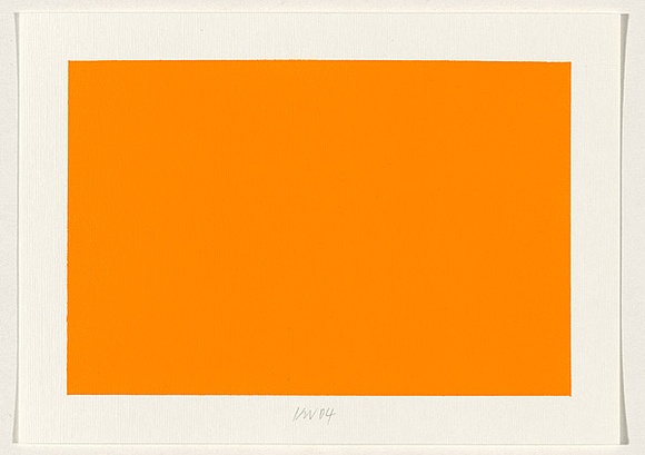 Title: not titled [fluro orange] | Date: 2004 | Technique: screenprint, printed in acrylic paint, from one stencil