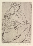 Artist: b'Money, John.' | Title: b'Seated female figure' | Date: 1997, May | Technique: b'etching, printed in black ink with plate-tone, from one plate'