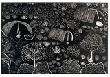 Artist: b'Petyarre, Janie.' | Title: b'not titled [No.57]' | Date: 1990 | Technique: b'woodcut, printed in black ink, from one block'