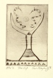 Artist: b'MITROPOULOS, Connie' | Title: b'Tree cup' | Date: 1996, July/August | Technique: b'drypoint, printed in black ink, from one plate'
