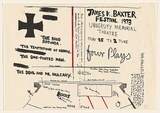 Title: James K Baxter festival | Date: 1973 | Technique: offset-lithograph, printed in colour, from two matrices