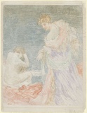 Artist: BUNNY, Rupert | Title: (Women bathing). | Date: c.1905 | Technique: monotype, printed in colour, from one zinc plate