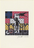 Artist: b'Bennett, Gordon.' | Title: b'Preston + de Stijl = Citizen (black swan of trespass).' | Date: 1996 | Technique: b'inkjet print, printed in colour, from digital file' | Copyright: b'\xc2\xa9 Gordon Bennett, Licensed by VISCOPY, Australia'