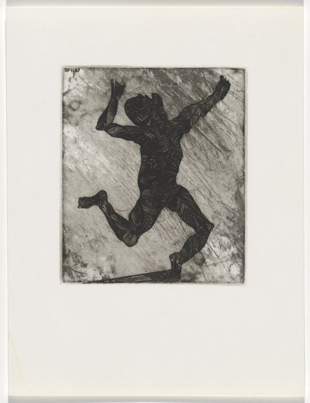 Artist: b'SELLBACH, Udo' | Title: b'not titled' | Date: 1987, 29 June | Technique: b'etching, aquatint, printed in black ink, from one copper plate'