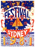 Artist: Sharp, Martin. | Title: The Festival of Sydney 1981 | Date: 1980 | Technique: screenprint, printed in colour, from five stencils