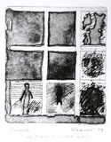 Artist: SHEARER, Mitzi | Title: See through a window darkly | Date: 1979 | Technique: etching and aquatint, printed in black ink, from one plate
