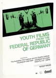Artist: b'MERD INTERNATIONAL' | Title: b'Poster: Young films from Federal Republic of Germany' | Date: 1984 | Technique: b'screenprint, printed in colour, from multiple stencils'