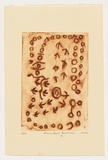 Artist: Michaels, Mary-Anne. | Title: not titled [circles and arrows] | Date: 2004 | Technique: drypoint etching, printed in brown ink, from one perspex plate