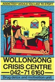 Title: Wollongong crisis centre | Date: 1984 | Technique: screenprint, printed in colour, from five stencils