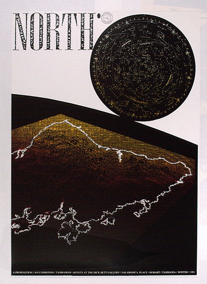 Artist: b'ARNOLD, Raymond' | Title: b'North. A proposal / An exhibition.' | Date: 1991 | Technique: b'screenprint, printed in colour, from multiple stencils'