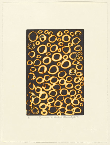 Artist: Joshua, Rebecca. | Title: Barramundi bubbles | Date: c.2001 | Technique: etching, printed in colour, from one plate