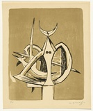 Artist: b'SELLBACH, Udo' | Title: b'Arm' | Date: 1955 | Technique: b'lithograph, printed in colour, from two stones [or plates]'