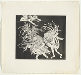 Artist: b'BOYD, Arthur' | Title: b'Old men enter carrying fagots to smoke out the women.' | Date: (1970) | Technique: b'etching and aquatint, printed in black ink, from one plate' | Copyright: b'Reproduced with permission of Bundanon Trust'