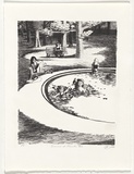 Artist: b'Marsh, Louise.' | Title: b'Summer at Manuka Pool' | Date: 15 July 1999 | Technique: b'lithograph, printed in black ink, from one stone'