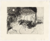 Artist: b'Taylor, Michael.' | Title: b'Bon voyage' | Date: 2006 | Technique: b'etching, printed in black ink, from one zinc plate' | Copyright: b'\xc2\xa9 Michael Taylor'