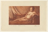 Artist: b'EWINS, Rod' | Title: b'La mere negresse.' | Date: 1963 | Technique: b'etching, printed in red ochre ink, from one copper plate'