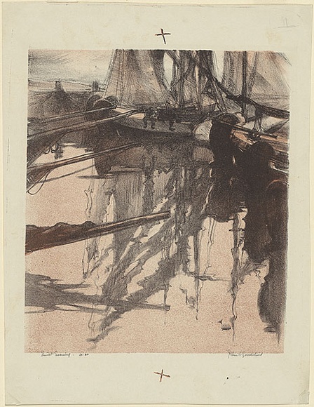 Artist: b'GOODCHILD, John' | Title: b'Quiet evening.' | Date: 1928 | Technique: b'lithograph, printed in colour, from multiple stones'