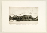 Artist: b'PLATT, Austin' | Title: b'The Kings School, Parramatta' | Date: 1935 | Technique: b'etching, printed in black ink, from one plate'