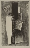 Artist: Lincoln, Kevin. | Title: White vase I | Date: 1987 | Technique: lithograph, printed in black ink, from one stone