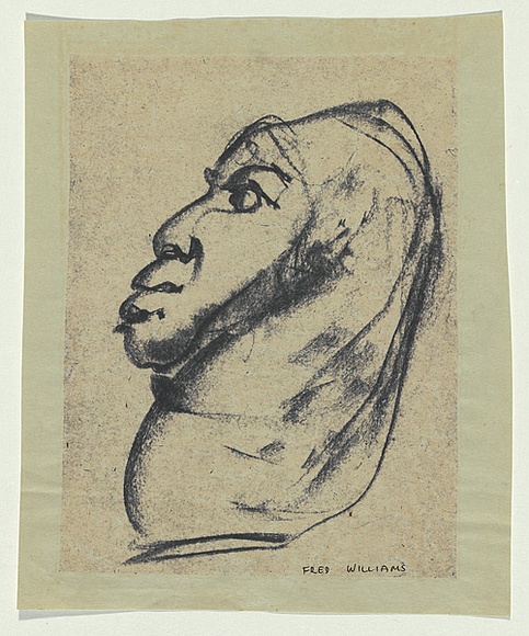 Artist: b'WILLIAMS, Fred' | Title: b'Head of a girl' | Date: c.1950 | Technique: b'dyeline' | Copyright: b'\xc2\xa9 Fred Williams Estate'