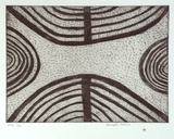 Artist: b'Costain, Merangka.' | Title: b'not titled [lines and half circles]' | Date: 1998, March | Technique: b'etching, printed in black ink, from one plate'