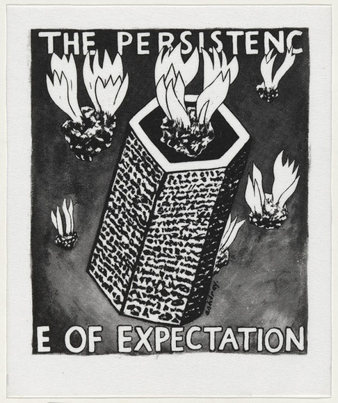 Artist: b'WORSTEAD, Paul' | Title: b'The persistence of Expectations' | Date: 1992 | Technique: b'screenprint, printed in black ink, from one stencil' | Copyright: b'This work appears on screen courtesy of the artist'