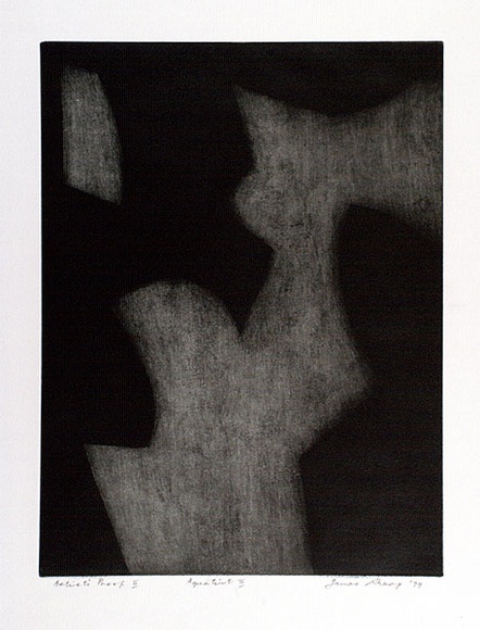 Artist: b'Sharp, James.' | Title: b'Aquatint II' | Date: 1979 | Technique: b'aquatint and burnishing, printed in black ink, from one plate' | Copyright: b'\xc2\xa9 Estate of James Sharp'
