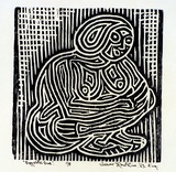 Artist: b'Hawkins, Weaver.' | Title: b'Opposite one' | Date: 1963 | Technique: b'linocut, printed in black ink, from one block' | Copyright: b'The Estate of H.F Weaver Hawkins'