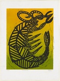 Artist: b'Hobson, Silas.' | Title: b'Kantapuku' | Date: 1998, April | Technique: b'monoprint, printed in colour, from multiple blocks'