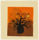 Artist: b'Thorpe, Lesbia.' | Title: b'Trees and legends' | Date: 1997 | Technique: b'screenprint, printed in colour, from multiple stencils'