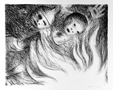 Artist: b'BOYD, Arthur' | Title: b'The ordeal by fire.' | Date: (1965) | Technique: b'lithograph, printed in black ink, from one plate' | Copyright: b'Reproduced with permission of Bundanon Trust'