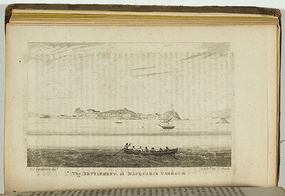 Title: b'The settlement at Macquarie Harbour.' | Date: 1830 | Technique: b'etching, printed in black ink, from one plate'