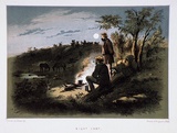 Title: b'Night camp' | Date: 1865 | Technique: b'lithograph, printed in colour, from multiple stones'